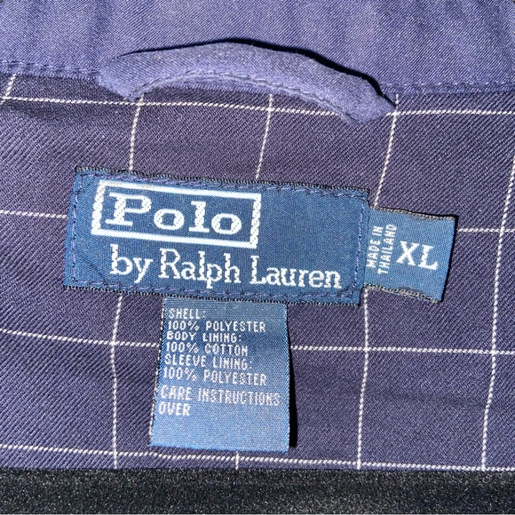 Vintage Polo Ralph Lauren Jacket Mens XL Bi Swing Navy Blue Logo Full Zip Preppy - Picture 13 of 14